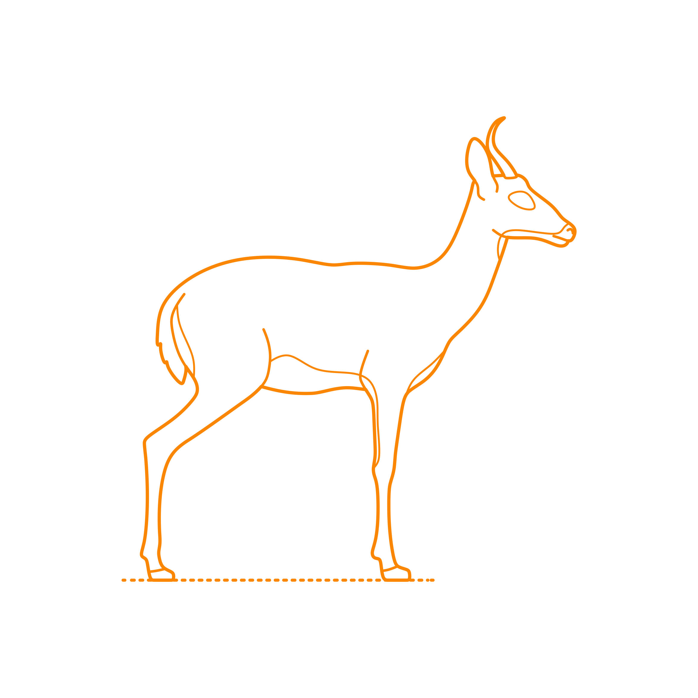 Animals Antelopes Mountain Reedbuck Stencil Svg Design File Free Vectors